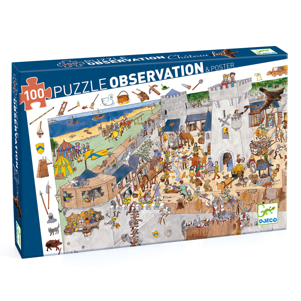 Puzzle observation - Chateau Fort - Djeco – L'univers des Petits Jacou
